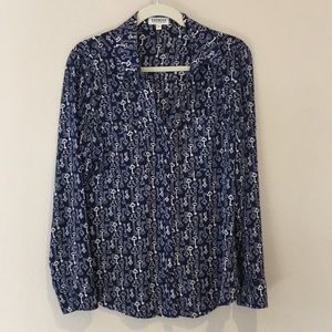 Button down blue blouse
